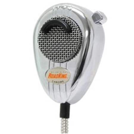 Roadking 4-Pin Dynamic Noise Canceling CB Microphone Chrome &amp; Chrome Cord RO450888
